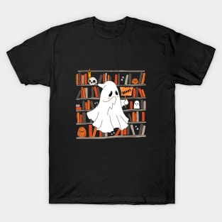 Ghost and library T-Shirt